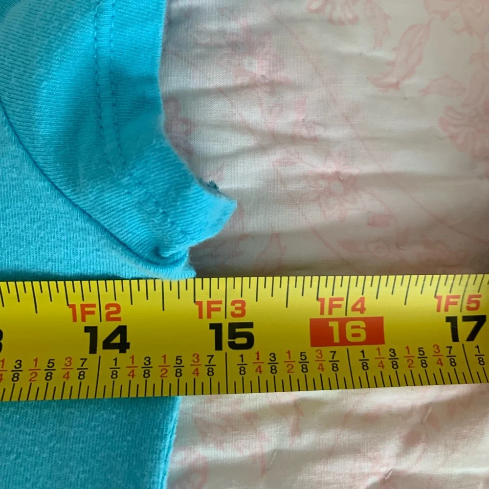 Children’s Place Shirt Girl L 10-12 Blue Short Cap Sleeves Lightweight Butterfly